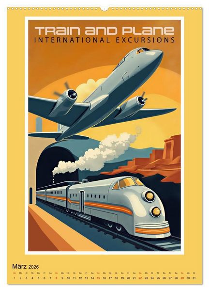 Produktbild: Art-D&eacute;co Vintage-Poster (Wandkalender 2026 DIN A2 hoch), CALVENDO Monatskalender