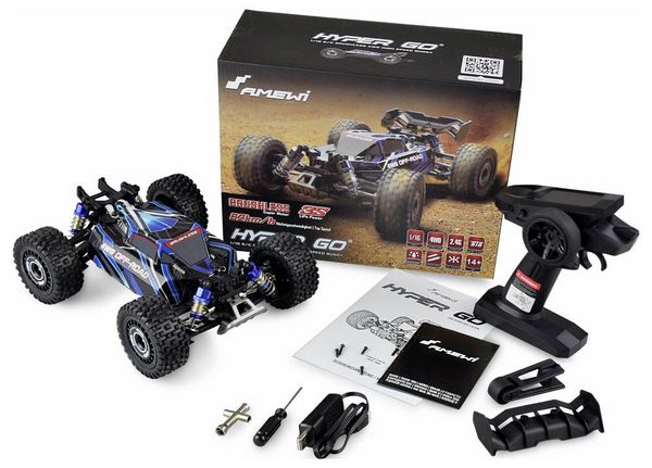 Produktbild: Amewi Hyper GO Pro Blau Brushless 1:16 RC Modellauto Elektro Buggy Allradantrieb (4WD) RtR 2,4 GHz