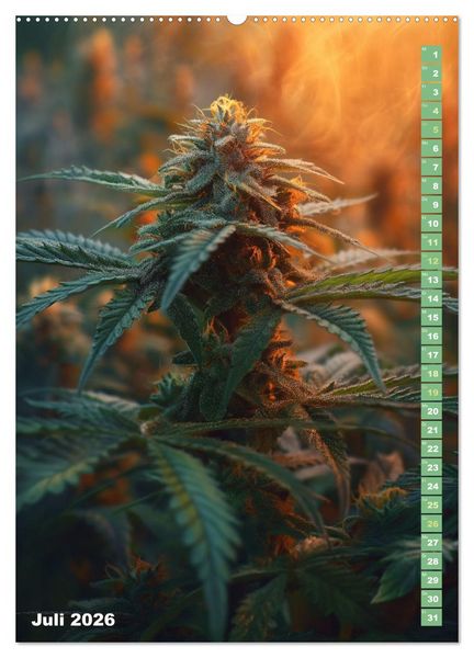 Produktbild: Rauschende Aussichten - Der ultimative Cannabis-Kalender (Wandkalender 2026 DIN A2 hoch), CALVENDO Monatskalender