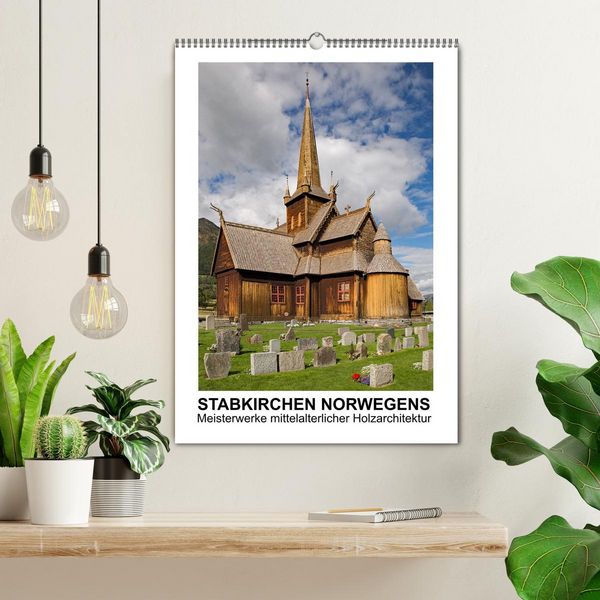 Produktbild: Stabkirchen Norwegens - Meisterwerke mittelalterlicher Holzarchitektur (Wandkalender 2026 DIN A2 hoch), CALVENDO Monatskalender