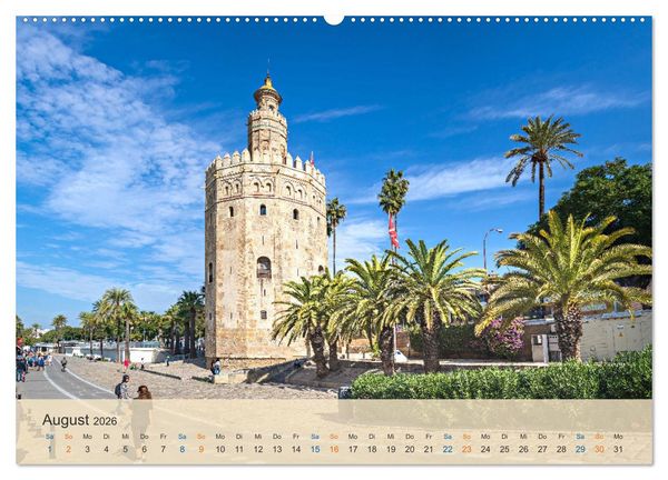 Produktbild: Sevilla - die andalusische Hauptstadt (Wandkalender 2026 DIN A2 quer), CALVENDO Monatskalender