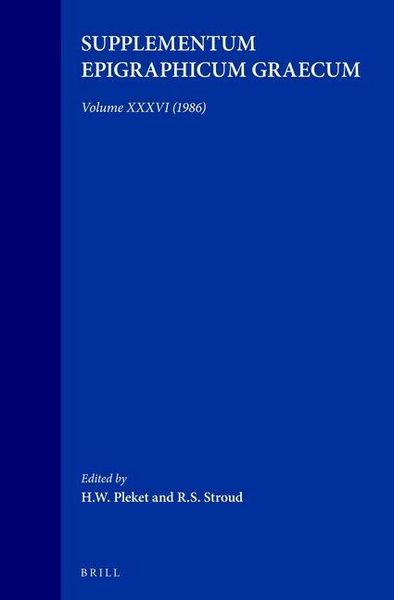 Produktbild: Supplementum Epigraphicum Graecum, Volume XXXVI (1986)