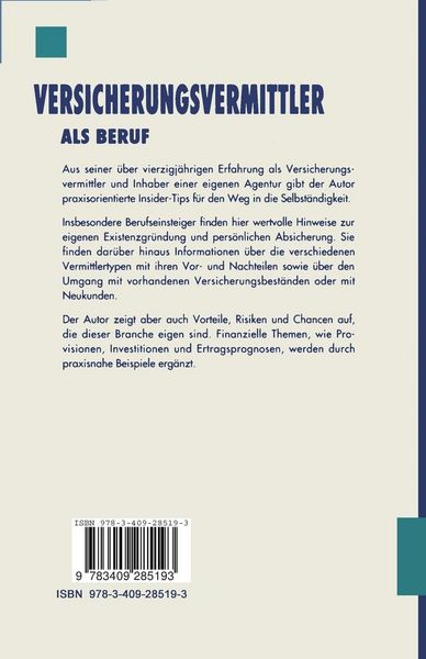 Produktbild: Versicherungsvermittler als Beruf