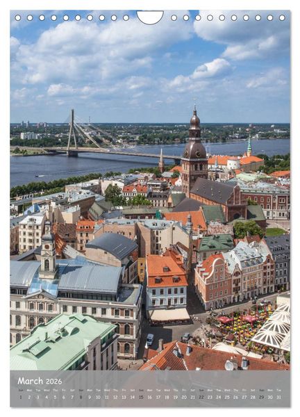 Produktbild: Riga Sigulda Latvia (Wall Calendar 2026 DIN A4 portrait), CALVENDO 12 Month Wall Calendar