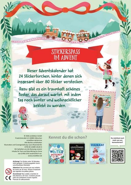 Produktbild: Mein Adventskalender mit Stickern &ndash; Im Winterwald