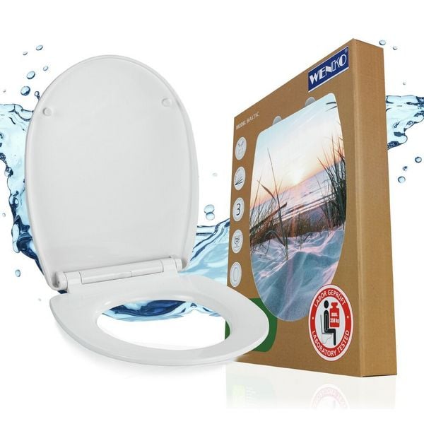 Produktbild: WC Sitz Mod. Baltic, Toilettendeckel mit Absenkautomatik und Motiv