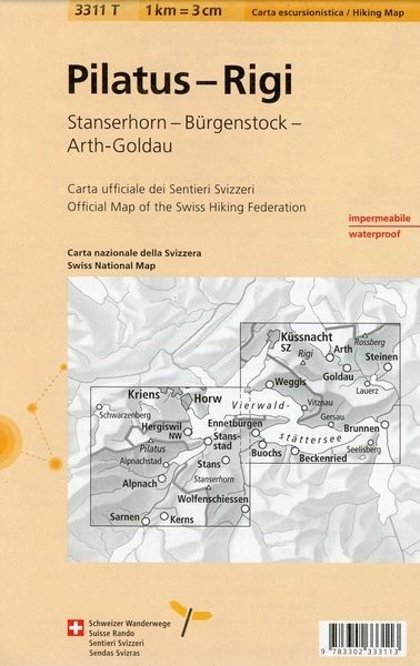Swisstopo 1 : 33 333 Pilatus - Rigi