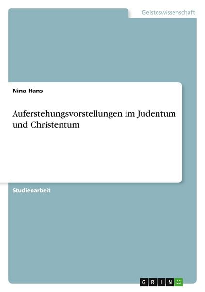 Produktbild: Auferstehungsvorstellungen im Judentum und Christentum