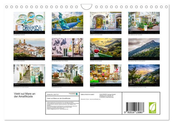 Produktbild: Vietri sul Mare an der Amalfik&uuml;ste (Wandkalender 2026 DIN A4 quer), CALVENDO Monatskalender
