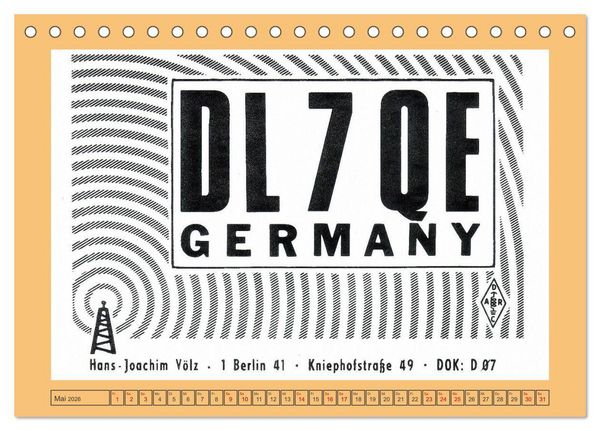 Produktbild: Amateurfunk in West-Berlin (Tischkalender 2026 DIN A5 quer), CALVENDO Monatskalender