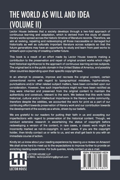 Produktbild: The World As Will And Idea (Volume II)