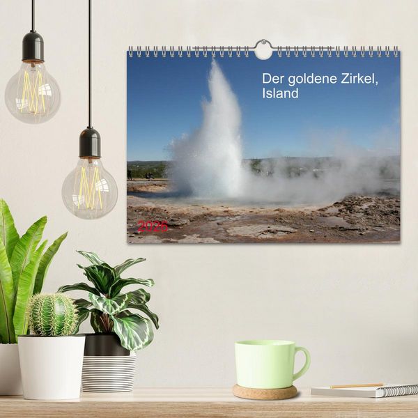 Produktbild: Der goldene Zirkel, Island (Wandkalender 2026 DIN A4 quer), CALVENDO Monatskalender