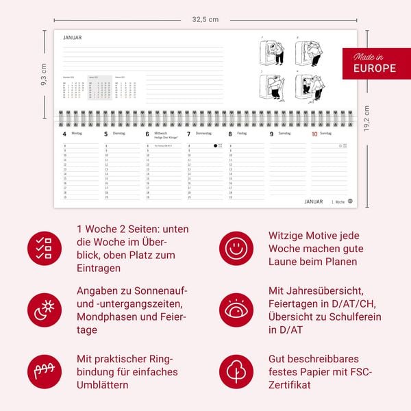 Produktbild: Loriot B&uuml;roplaner 2027