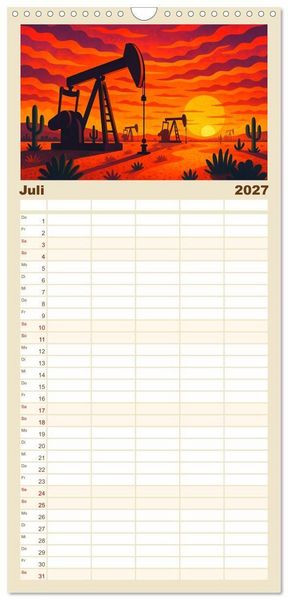 Produktbild: Familienplaner 2027 - Nordamerika von Alaska bis Texas - Wild, Weit und Wundersch&ouml;n mit 5 Spalten (Wandkalender, 21 x 45 cm) CALVENDO