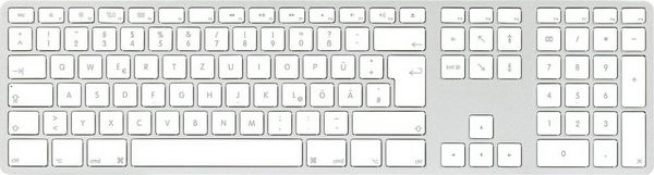 Matias FK416DCS-DE Wireless USB-C Keyboard for Mac Kabellos Tastatur Deutsch, QWERTZ, Mac Silber