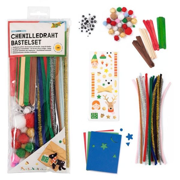 Folia Bastelset Chenilledraht Winter 199 Teile
