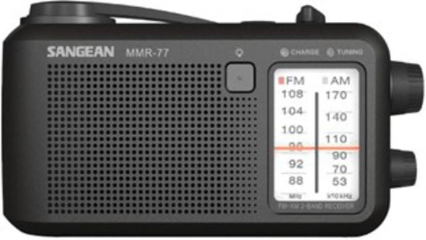 Produktbild: Sangean MMR-77 Outdoorradio UKW, MW Notfallradio Handkurbel, spritzwassergesch&uuml;tzt, Taschenlampe, wiederaufladbar Schwarz
