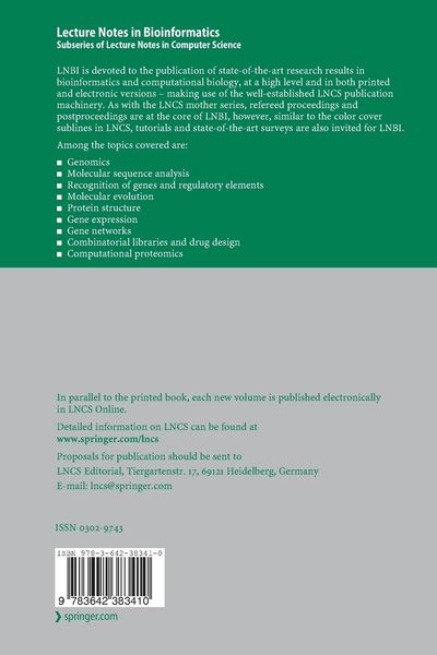 Produktbild: Computational Intelligence Methods for Bioinformatics and Biostatistics