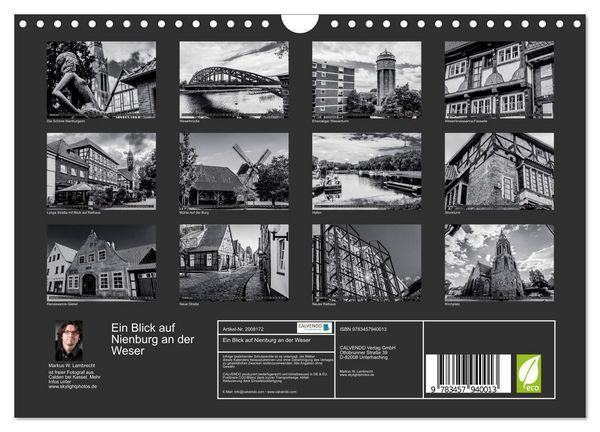Produktbild: Ein Blick auf Nienburg an der Weser (Wandkalender 2026 DIN A4 quer), CALVENDO Monatskalender