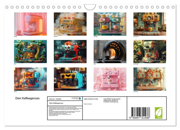 Produktbild: Dein Kaffeegenuss (Wandkalender 2026 DIN A4 quer), CALVENDO Monatskalender
