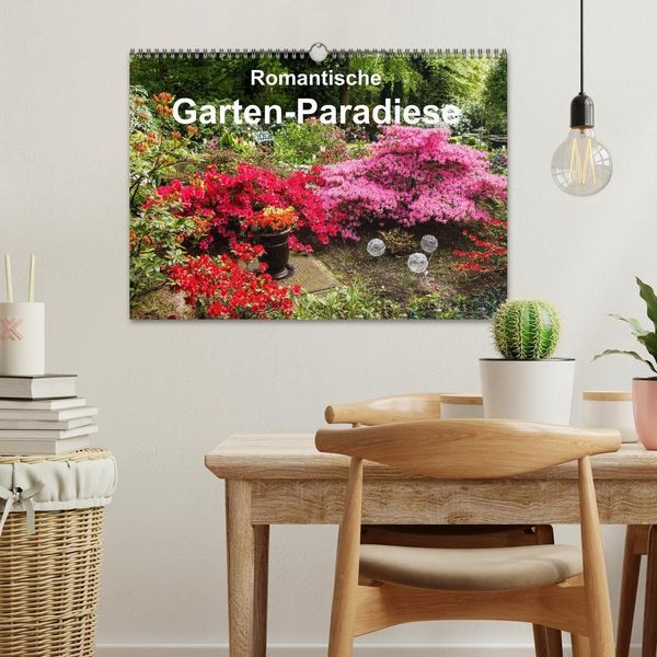 Produktbild: Romantische Garten-Paradiese (Wandkalender 2027 DIN A3 quer), CALVENDO Monatskalender