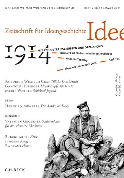Produktbild: Zeitschrift f&uuml;r Ideengeschichte Heft VIII/2 Sommer 2014
