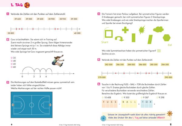 Produktbild: Das 10 Tage Ferienheft Mathematik 4