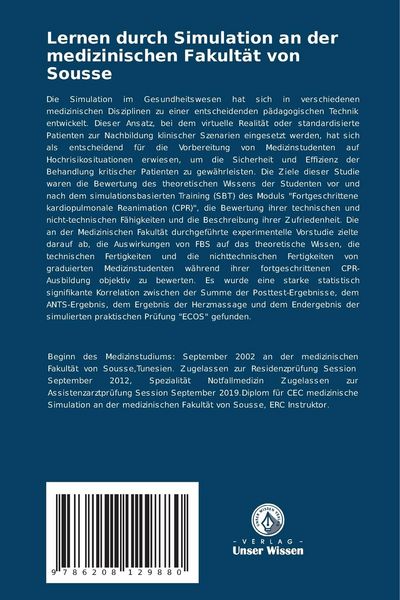 Produktbild: Lernen durch Simulation an der medizinischen Fakult&auml;t von Sousse