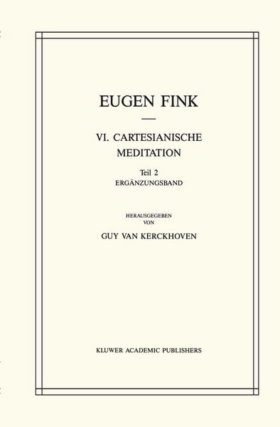 Produktbild: VI. Cartesianische Meditation
