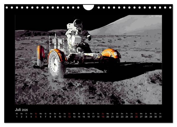 Produktbild: Landing On The Moon Like A Cartoon (Wandkalender 2026 DIN A4 quer), CALVENDO Monatskalender