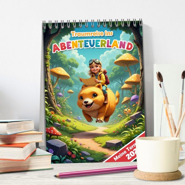 Produktbild: Traumreise ins Abenteuerland - Planer f&uuml;r Kinder (Tischkalender 2026 DIN A5 hoch), CALVENDO Monatskalender