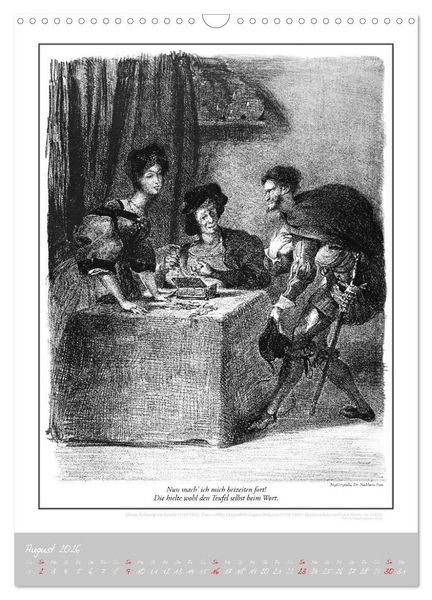 Produktbild: Faust - Weltliteraturkalender (Wandkalender 2026 DIN A3 hoch), CALVENDO Monatskalender