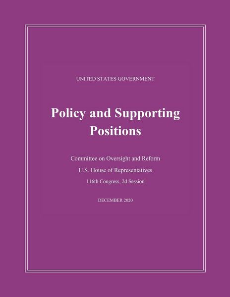 Produktbild: United States Government Policy and Supporting Positions (Plum Book) 2020