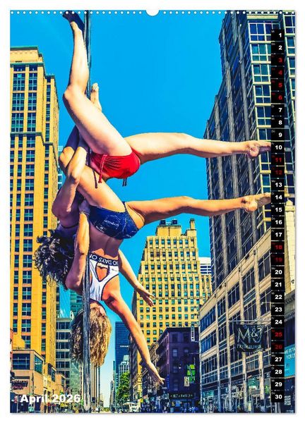 Produktbild: Poledance auf New Yorks Stra&szlig;en (Wandkalender 2026 DIN A2 hoch), CALVENDO Monatskalender