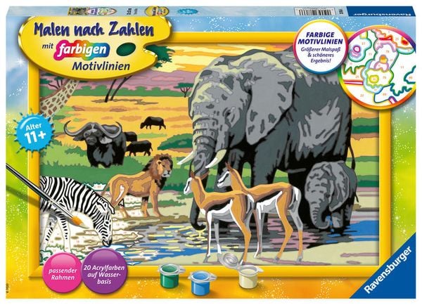 Ravensburger - Malen nach Zahlen - Tiere in Afrika