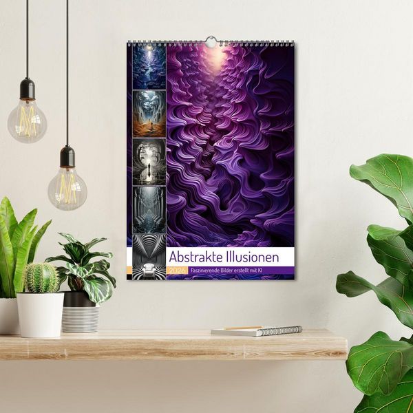 Produktbild: Abstrakte Illusionen (Wandkalender 2026 DIN A3 hoch), CALVENDO Monatskalender