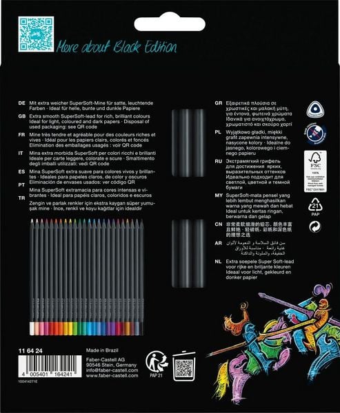 Produktbild: Faber-Castell Buntstifte Black Edition 24er Kartonetui