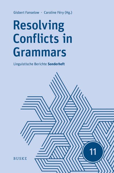 Produktbild: Resolving Conflicts in Grammars: Optimality Theory in Syntax, Morphology, and Phonology