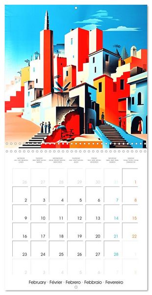 Produktbild: Illustrations promontoires (Calendrier mural carr&eacute; 2026 30x30 cm) Calendrier double avec une page pour vos prises de notes