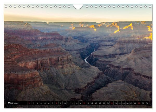 Produktbild: GRAND CANYON - Einblicke (Wandkalender 2026 DIN A4 quer), CALVENDO Monatskalender