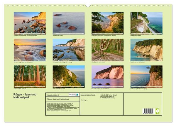 Produktbild: R&uuml;gen - Jasmund Nationalpark (Wandkalender 2027 DIN A2 quer), CALVENDO Monatskalender