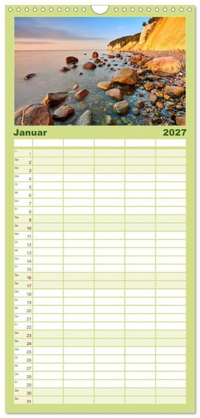 Produktbild: Familienplaner 2027 - R&uuml;gen - Jasmund Nationalpark mit 5 Spalten (Wandkalender, 21 x 45 cm) CALVENDO