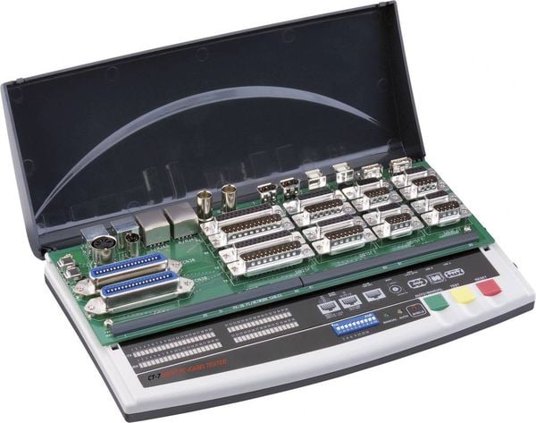 Produktbild: VOLTCRAFT Kabeltester CT-7 CT-7 Geeignet f&uuml;r 9-, 15-, 25polige SUB-D, 15polig SUB-HD, Centronics, USB A + B, IEEE 1394, BNC