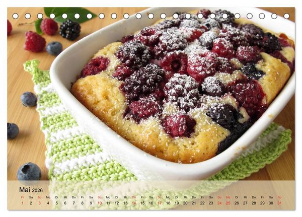 Produktbild: Mug Cakes, Minigugel, Tartelettes und andere kleine Kuchen (Tischkalender 2026 DIN A5 quer), CALVENDO Monatskalender