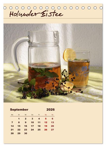 Produktbild: Erfrischender Eistee - Rezeptideen (Tischkalender 2026 DIN A5 hoch), CALVENDO Monatskalender