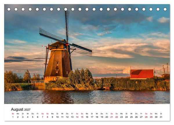 Produktbild: M&auml;rchenhafte Windm&uuml;hlen (Tischkalender 2027 DIN A5 quer), CALVENDO Monatskalender
