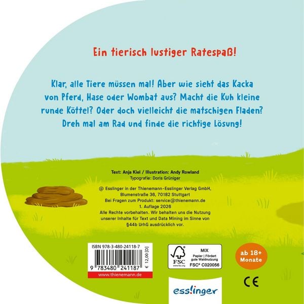 Produktbild: Dreh das Rad und find&acute;s heraus!: Welches Tier macht Kacka hier?