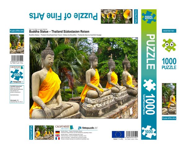 Produktbild: CALVENDO Puzzle Buddha Statue - Thailand S&uuml;dostasien Reisen | 1000 Teile Lege-Gr&ouml;&szlig;e 64x48cm Foto-Puzzle f&uuml;r gl&uuml;ckliche Stunden