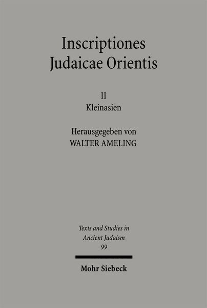 Produktbild: Inscriptiones Judaicae Orientis / Inscriptiones Judaicae Orientis