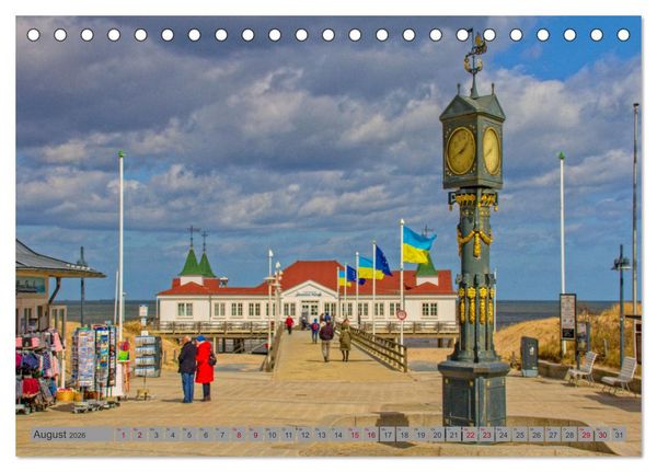 Produktbild: Das Kaiserbad Ahlbeck &ndash; Augenblicke eines Apriltages von der Ostseeinsel Usedom (Tischkalender 2026 DIN A5 quer), CALVENDO Monatskalender